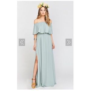 Show Me Your Mumu Hacienda Maxi Dress Silver Sage